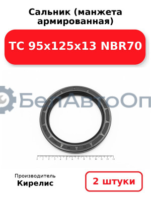 Сальник (манжета армированная) TC 95х125х13 NBR70. Комплект 2 шт.