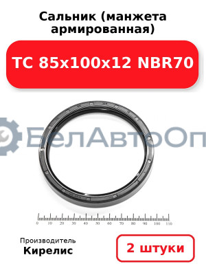 Сальник (манжета армированная) TC 85х100х12 NBR70. Комплект 2(шт)