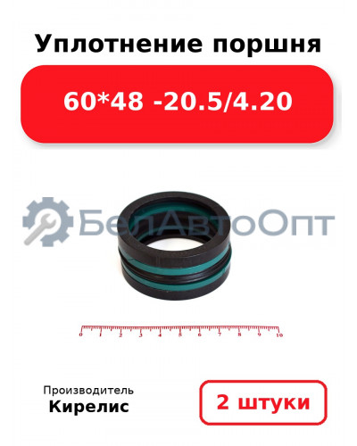 Уплотнение поршня 60*48 -20.5/4.20. Комплект 2(шт)
