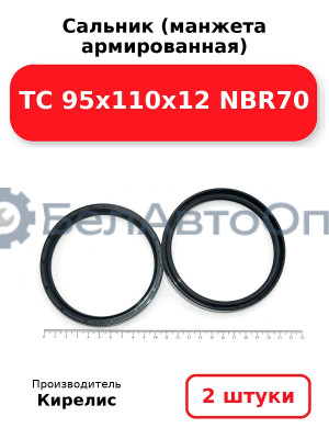 Сальник (манжета армированная) TC 95х110х12 NBR70. Комплект 2(шт)