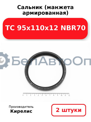 Сальник (манжета армированная) TC 95х110х12 NBR70. Комплект 2(шт)