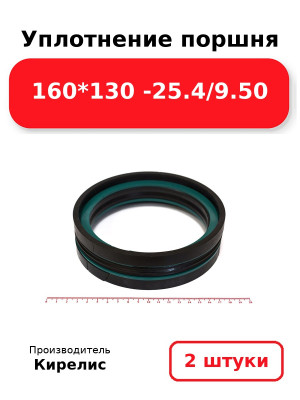 Уплотнение поршня 160*130 -25.4/9.50. Комплект 2(шт