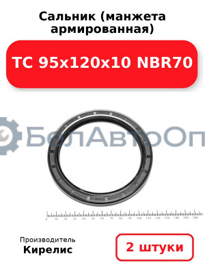 Сальник (манжета армированная) TC 95х120х10 NBR70. Комплект 2(шт)