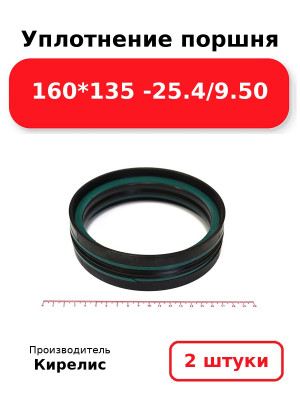Уплотнение поршня 160*135 -25.4/9.50. Комплект 2(шт