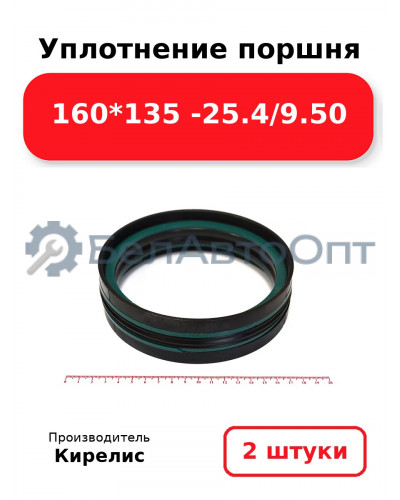 Уплотнение поршня 160*135 -25.4/9.50. Комплект 2(шт)