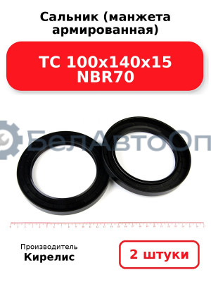 Сальник (манжета армированная) TC 100х140х15 NBR70. Комплект 2(шт)