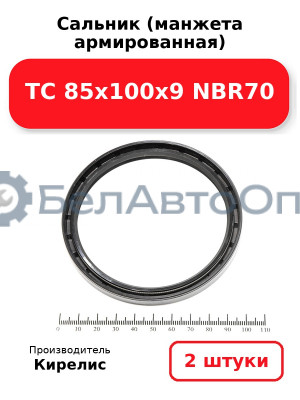 Сальник (манжета армированная) TC 85х100х9 NBR70. Комплект 2(шт)