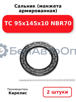 Сальник (манжета армированная) TC 95х145х10 NBR70. Комплект 2(шт)