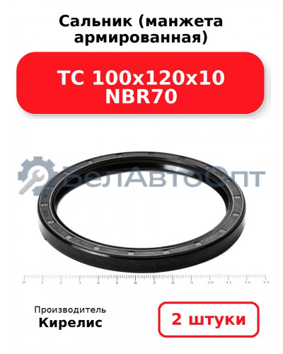 Сальник (манжета армированная) TC 100х120х10 NBR70, комплект 2 шт.