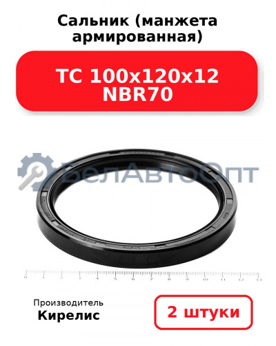 Сальник (манжета армированная) TC 100х120х12 NBR70. Комплект 2(шт)