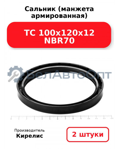 Сальник (манжета армированная) TC 100х120х12 NBR70. Комплект 2(шт)