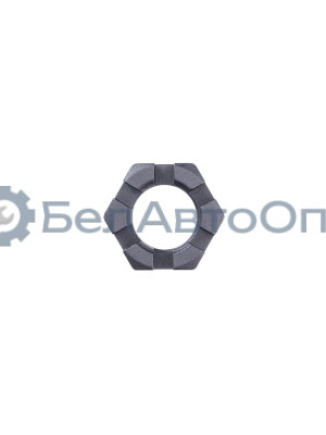 Гайка МАЗ пальца рулевого М24х2 корончатая тефлон (М24x2.0хSW36xH18) "Автомагнат" (AM-46-150)(Комплект 2 шт.) 251035