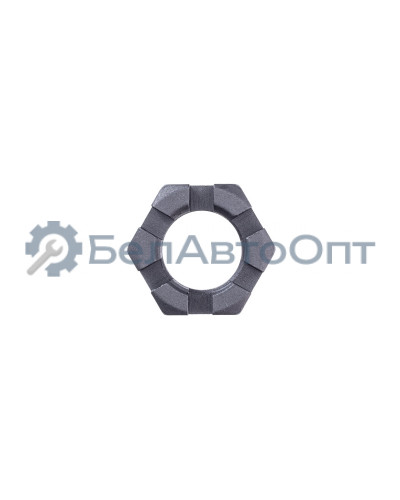 Гайка МАЗ пальца рулевого М24х2 корончатая тефлон (М24x2.0хSW36xH18) "Автомагнат" (AM-46-150)(Комплект 2 шт.) 251035