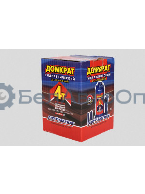 Домкрат 4 т. Двухштоковый (TUV)   (Мин.150 мм, Мах: 350мм) с предохранительным клапаном (картонная упаковка) "Автомагнат" (AM-13-K2-002