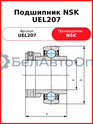 Подшипник NSK UEL207