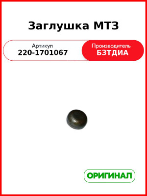 Заглушка (РУП БЗТДиА)  220-1701067