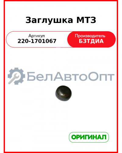 Заглушка (РУП БЗТДиА)  220-1701067