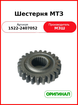 Шестерня дифференциала заднего моста Z=24 МТЗ-10хх, 12хх, 15хх (РУП МЗШ)  1522-2407052