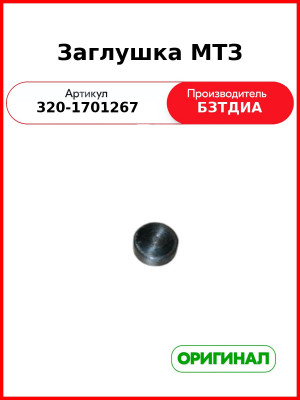 Заглушка (РУП БЗТДиА)  320-1701267