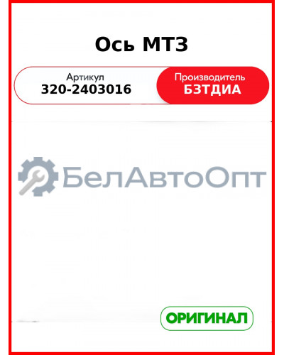 Ось (РУП БЗТДиА)  320-2403016