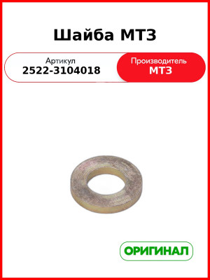 Шайба МТЗ (ОАО МТЗ)  2522-3104018