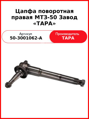 Цапфа поворотная правая МТЗ-50 (ТАРА)  50-3001062-А