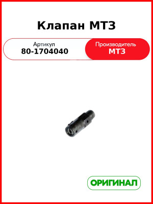 Клапан МТЗ-1221  ОАО МТЗ  80-1704040