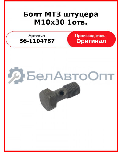 Болт-штуцер на форсунке Д-243 (МТЗ-82), Д-260 (МТЗ-1221, Амкодор)  ММЗ  36-1104787