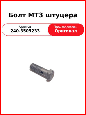 Болт штуцера на компрессоре  ММЗ  240-3509233