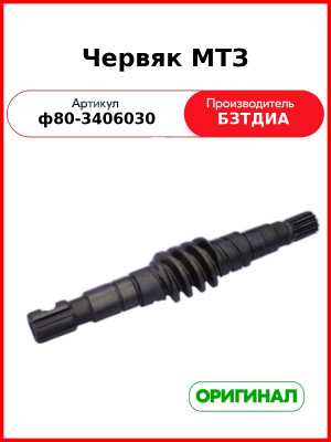 Червяк МТЗ  БЗТДиА  ф80-3406030