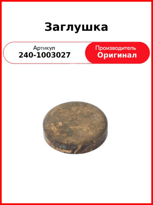 Заглушка головки блока 21г  ММЗ  240-1003027