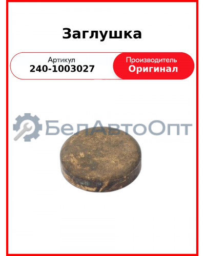 Заглушка головки блока 21г  ММЗ  240-1003027