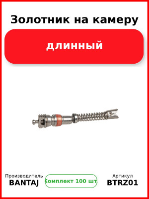Золотник на камеру, длинный BANTAJ BTRZ-01 (Комплект 100 шт