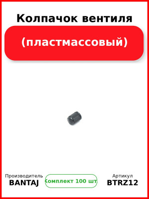 Колпачок вентиля (пластмассовый) BANTAJ BTRZ-12 (Комплект 100 шт