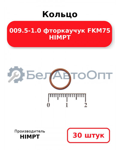 Кольцо 009.5-1.0 фторкаучук FKM75 HIMPT. Комплект 30(шт.)