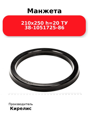 Манжета 210х250  h=20  ТУ 38-1051725-86