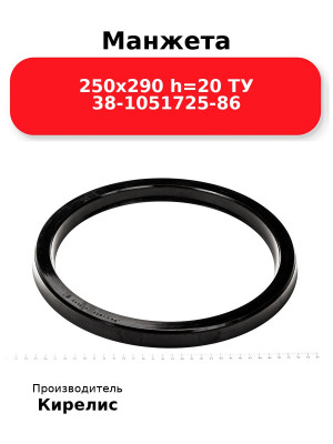 Манжета 250х290  h=20  ТУ 38-1051725-86