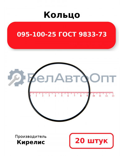 Кольцо 095-100-25 ГОСТ 9833-73. Комплект 20(шт.)