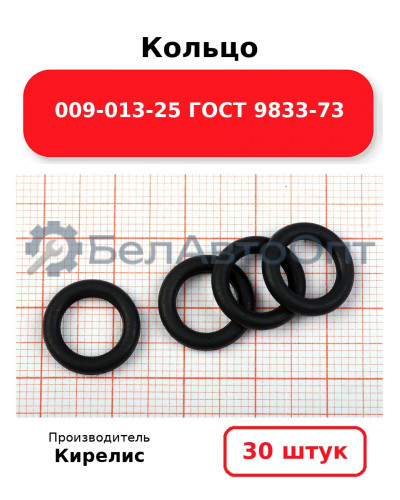 Кольцо 009-013-25 ГОСТ 9833-73. Комплект 30(шт.)