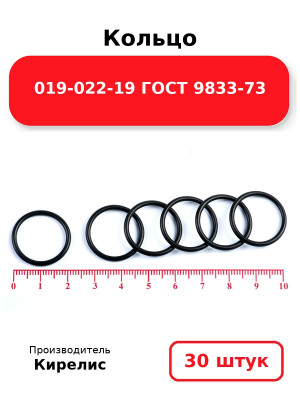 Кольцо 019-022-19 ГОСТ 9833-73. Комплект 30(шт.)