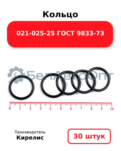 Кольцо 021-025-25 ГОСТ 9833-73. Комплект 30(шт.)