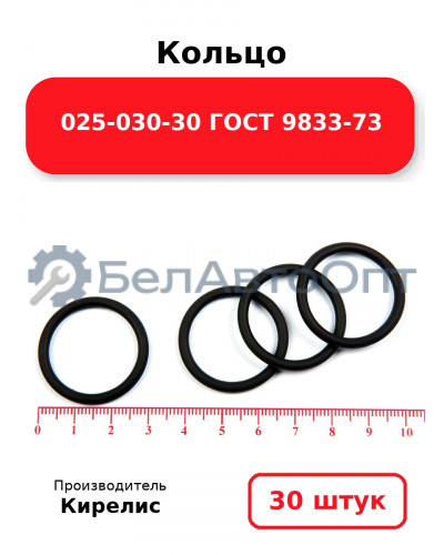 Кольцо 025-030-30 ГОСТ 9833-73. Комплект 30(шт.)