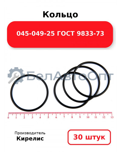 Кольцо 045-049-25 ГОСТ 9833-73. Комплект 30(шт.)