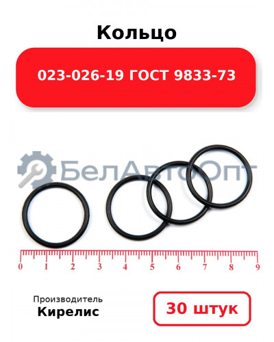 Кольцо 023-026-19 ГОСТ 9833-73. Комплект 30(шт.)