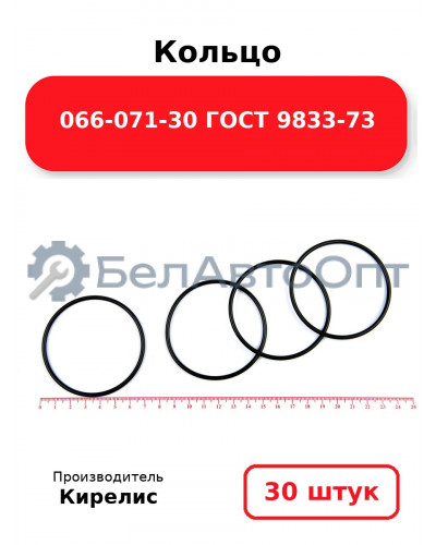 Кольцо 066-071-30 ГОСТ 9833-73. Комплект 30(шт.)