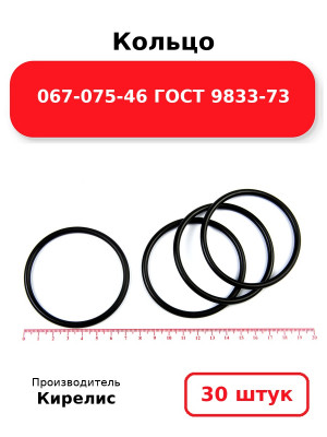 Кольцо 067-075-46 ГОСТ 9833-73. Комплект 30(шт.)