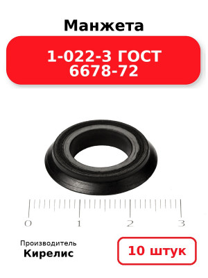 Манжета 1-022-3 ГОСТ 6678-72. Комплект 10(шт.)