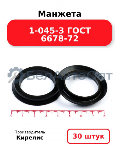 Манжета 1-045-3 ГОСТ 6678-72. Комплект 30(шт.)