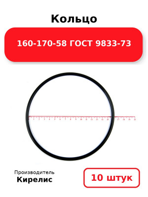 Кольцо 160-170-58 ГОСТ 9833-73. Комплект 10(шт.)