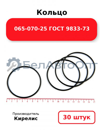 Кольцо 065-070-25 ГОСТ 9833-73. Комплект 30(шт.)